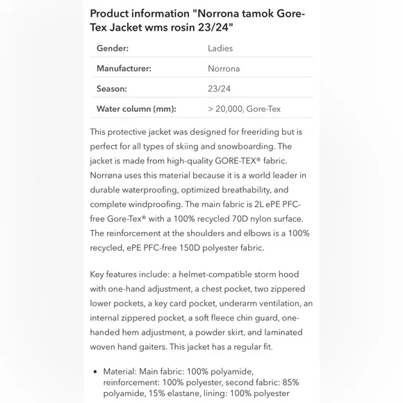 Norrøna Tamok Gore-Tex Women's Snowboard Jacket Rosin - Picture 4 of 16